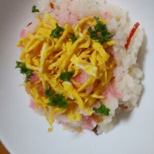 冷蔵庫にあるもので作る節約ちらし寿司